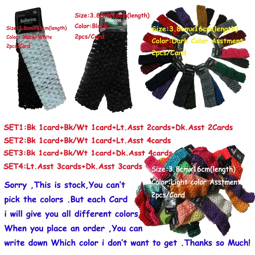 

Stock Have 16cm length Free shipping Elastic Crochet Head wrap Head band for lady Girl or Baby Hair Accessoies-Ballerina