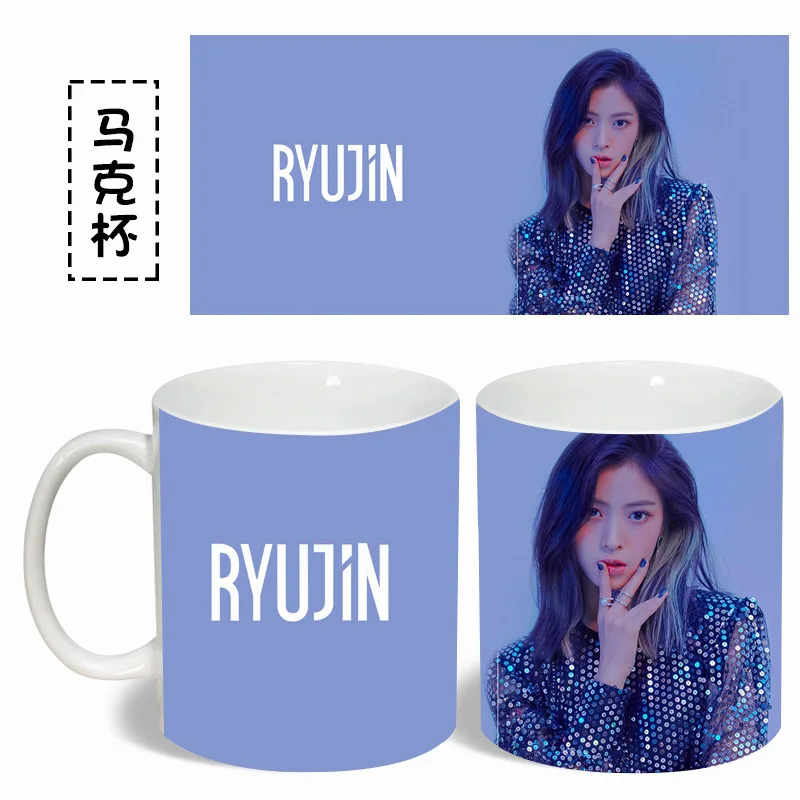 

Кофейная кружка [MYKPOP]ITZY RYUJIN, керамическая чашка для воды и молока, креативная коллекция поклонников KPOP SA19060101