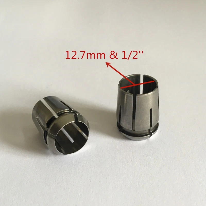 1,2 ''Втулка Конусная Зажимная гайка 12,7 мм Замена для фрезерного станка Makita RP2300 RP2301 RP2301 1/4'' 3/8 ''6,35 мм Цанга хорошего качества - Цвет: 2pcs