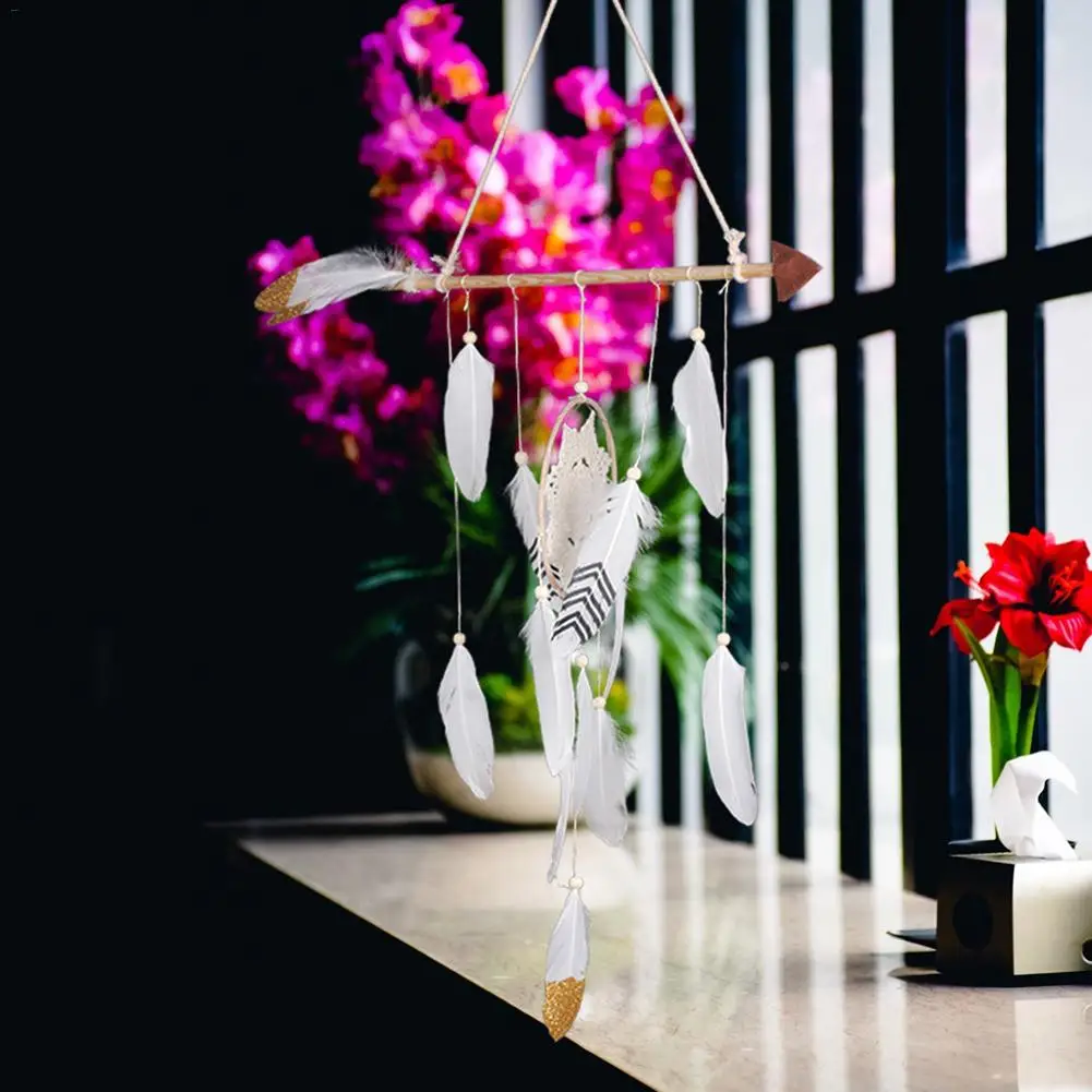 Винтажное украшение для дома ретро перо Ловец снов круговые перья настенный