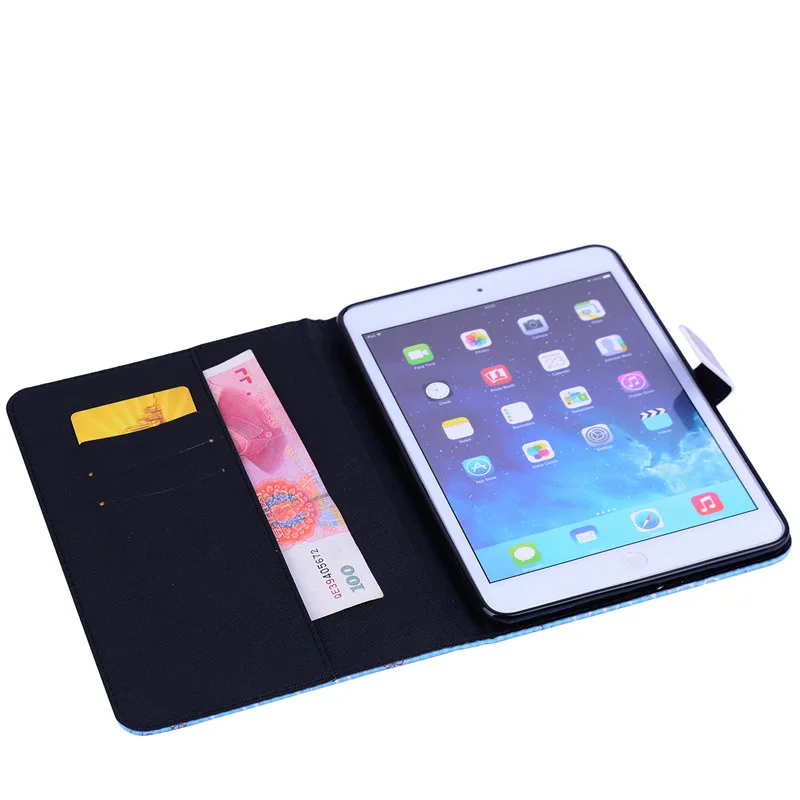 Чехол для Apple iPad Mini 123 чехол с откидной крышкой и бумажником из ПУ кожи защитный ipad