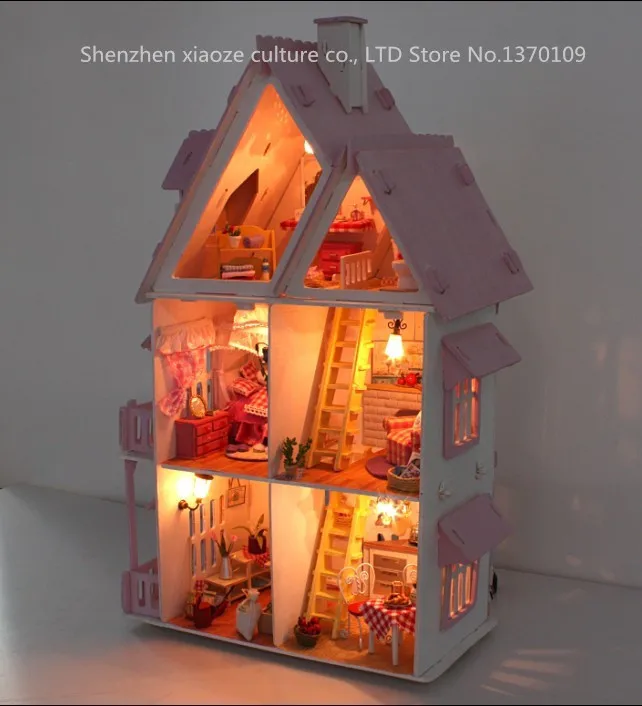 DIY Модель Саншайн Кукла Алиса дом Бесплатная доставка Сборная вилла для кукол