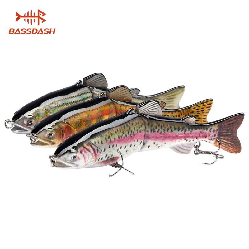 Bassdash Swimbaits Crankbaits Glide твердые приманки приманка для форели для пресной воды морской окунь большая игра рыбалка, 3-Pack, 18,3 см/65,2 г
