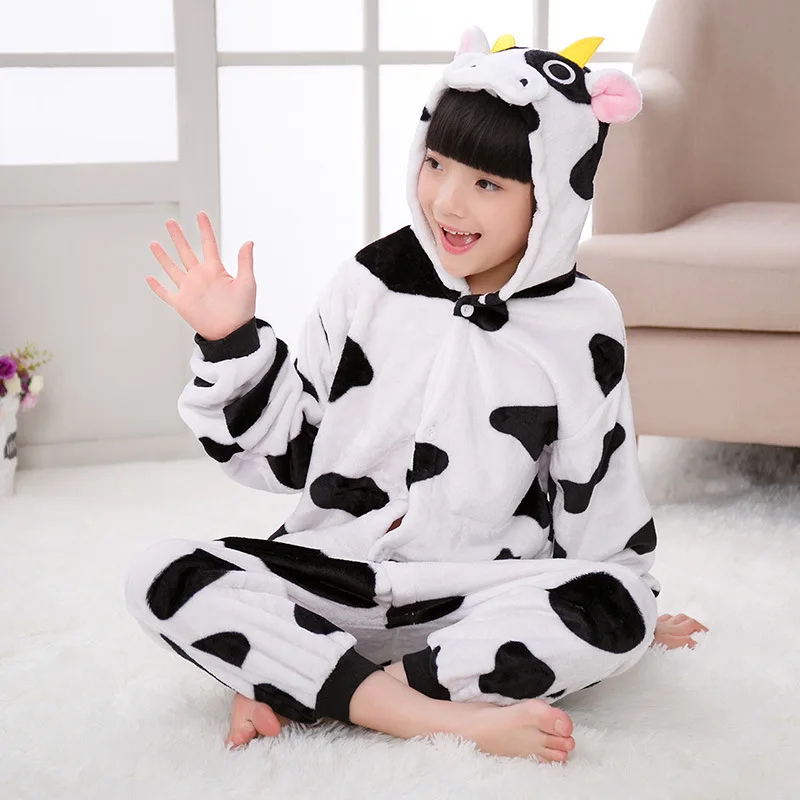 JINUO High Quality Adults Kids Flannel Onesie Pajamas Family Clothes Cartoon Animal Sleepwear Suit | Мать и ребенок
