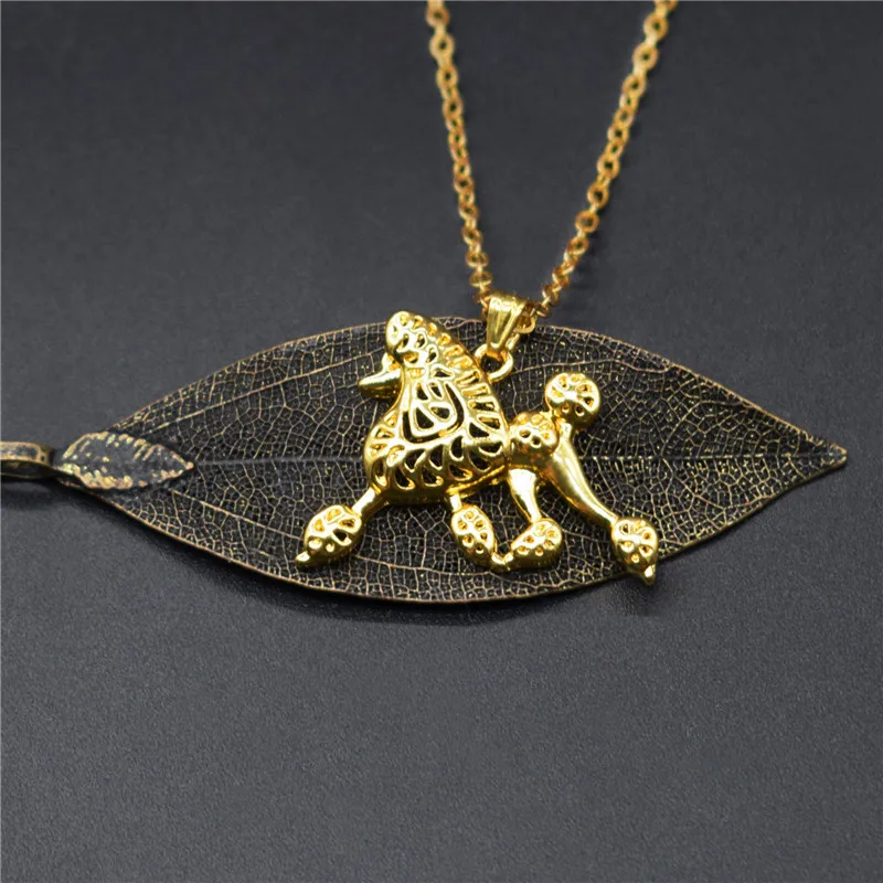 Elfin Wholesale Trendy Poodle Necklaces Gold Color Silver Dog Jewellery Caniche Pendant Women Men | Украшения и аксессуары