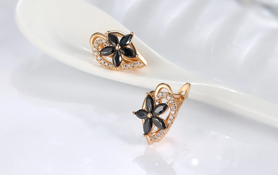 ORSA JEWELS роскошные золотые женские серьги-гвоздики 4 цвета в форме цветка AAA кубический циркон доступны вечерние ювелирные изделия OME57