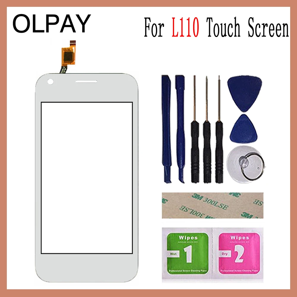 OLPAY 4,0 дюйма для zte Blade L110 L 110 сенсорный экран дигитайзер панель передняя внешняя стеклянная линза сенсор Бесплатный клей+ салфетки