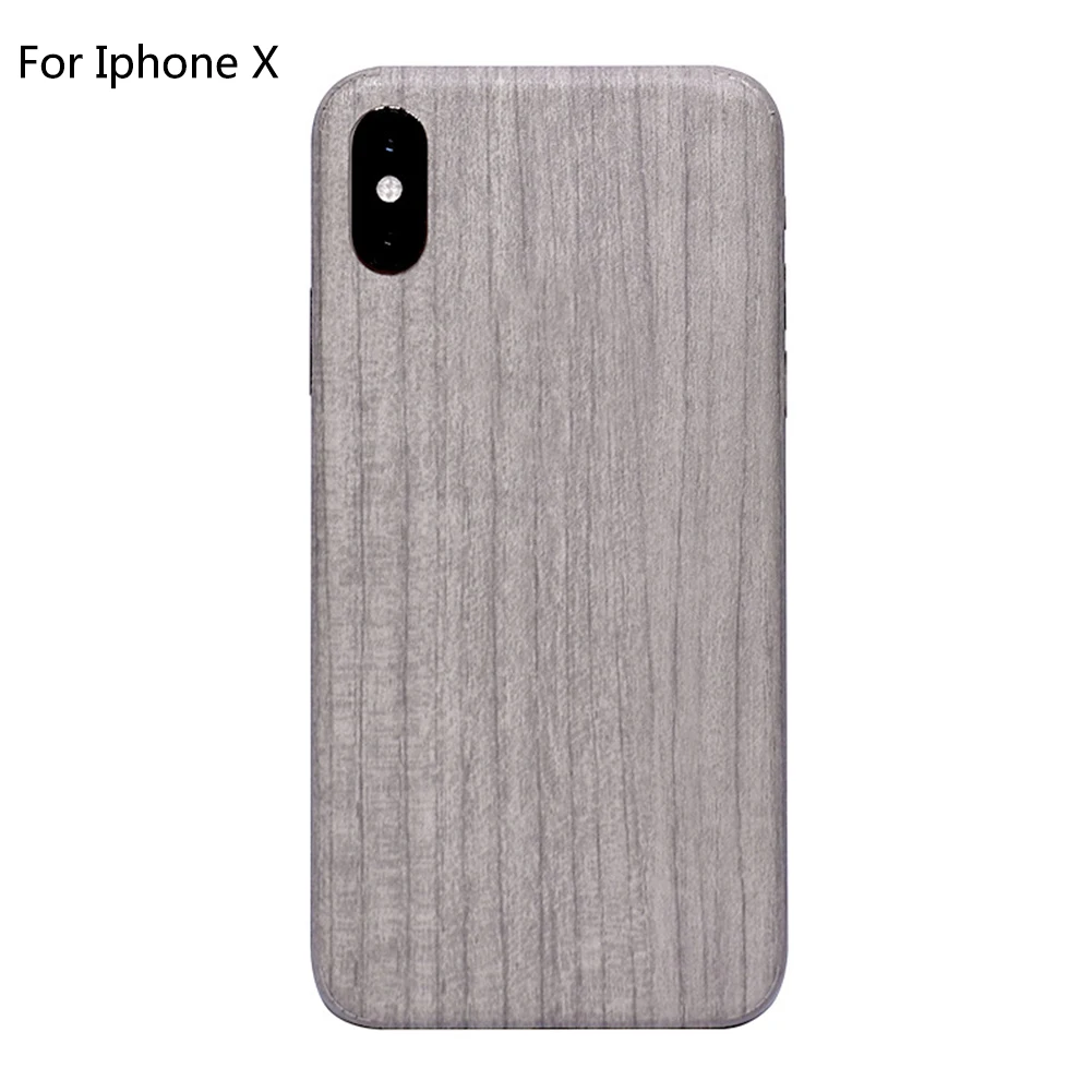 Grey For X Антицарапина скины аксессуары задняя защитная винтажная древесное зерно ПВХ матовая пленка стикер для телефона клей для IPhone X Xr - Цвет: Grey For X
