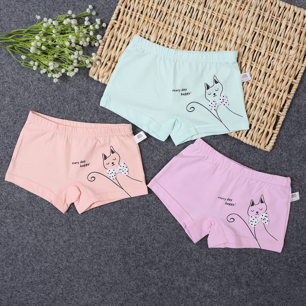 Трусы боксеры нижнее белье для девочек из модала с рисунком кошки детей оптовая