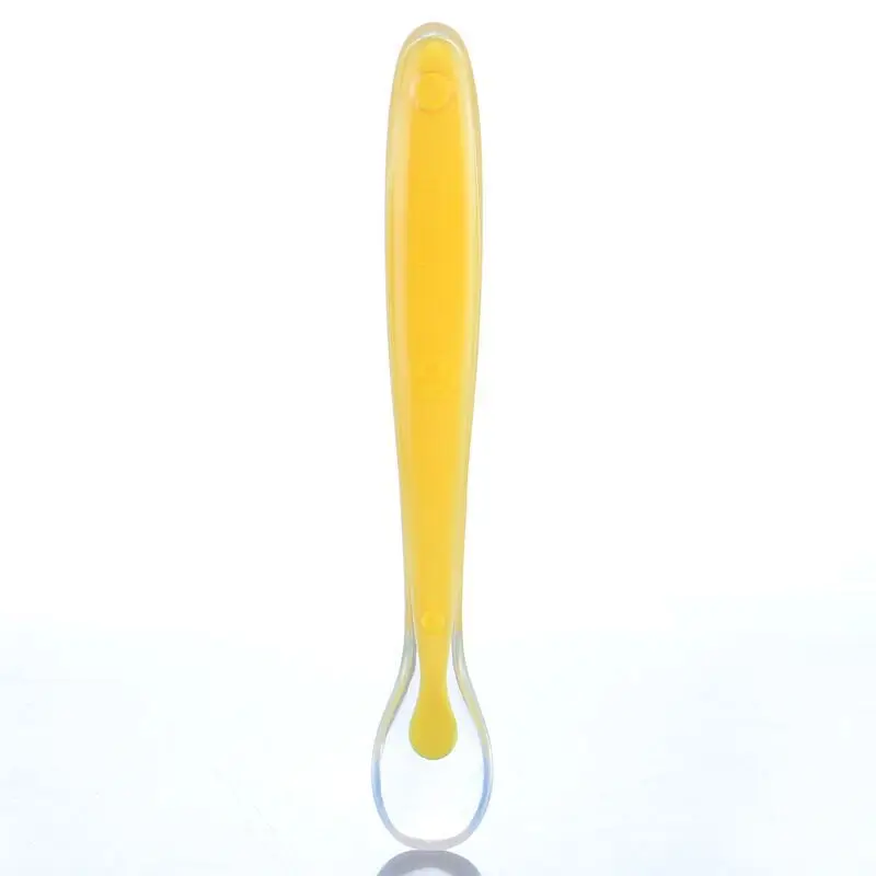 Мягкая силиконовая ложка для малышей/Ложка кормления бесплатная доставка 3 цвета