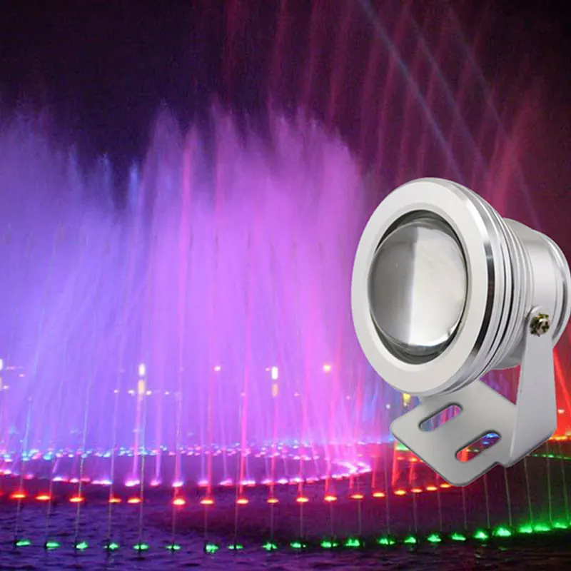 Подводные фонари бассейны IP68 10 Вт RGB Освещение фонтаны пруд аквариумных рыб прожектор лодки сливные пробки projecteur, подходит для использования в