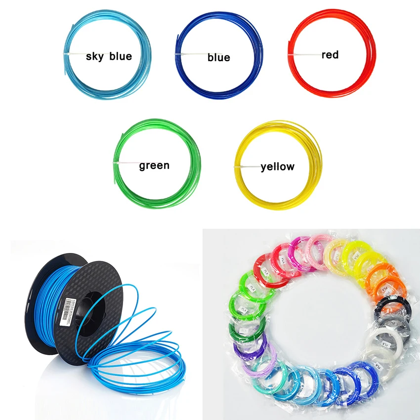 10M plastic 3d Printer PLA Filament 1.75mm 5 colors for Printer/3d Pen | Компьютеры и офис