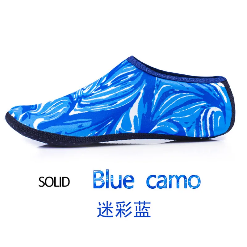 blue Водонепроницаемая обувь для плавания; пляжная обувь для кемпинга; резиновые носки; обувь для йоги; обувь на плоской подошве для взрослых женщин и мужчин; мягкая прогулочная обувь - Цвет: blue