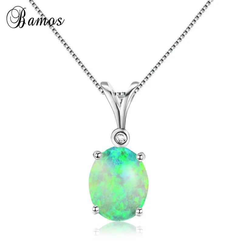 Женское Ожерелье чокер с подвеской огненный опал|Ожерелья подвеской| |