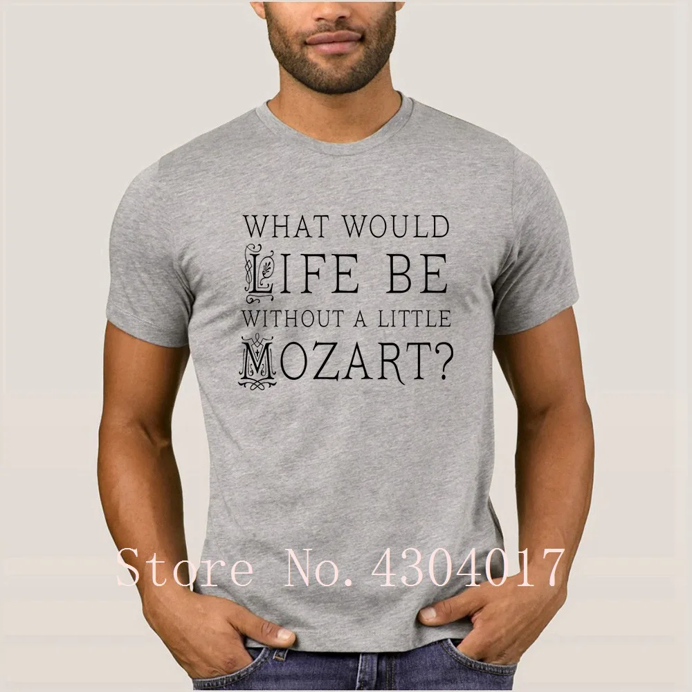 Мужская футболка с круглым воротником Mozart Life унисекс принтом юмор из 100%