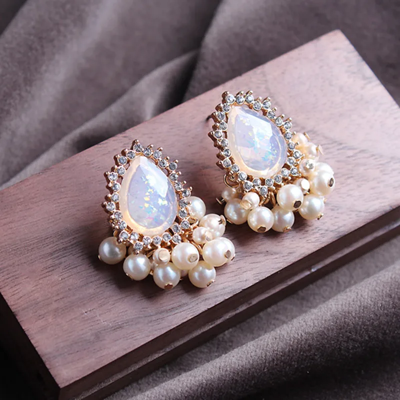 Винтажные серебряные серьги гвоздики с искусственным жемчугом|Серьги-гвоздики| |