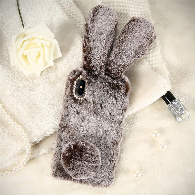 Чехол с кроличьими ушками для iPhone X мягкий чехол из ТПУ Apple 10 7 Plus | Мобильные