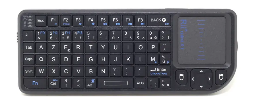 Rii Mini X1 французский(Azerty) Мини 2,4 ГГц Беспроводная клавиатура Air mouse с тачпадом для Android tv Box/мини ПК/ноутбука