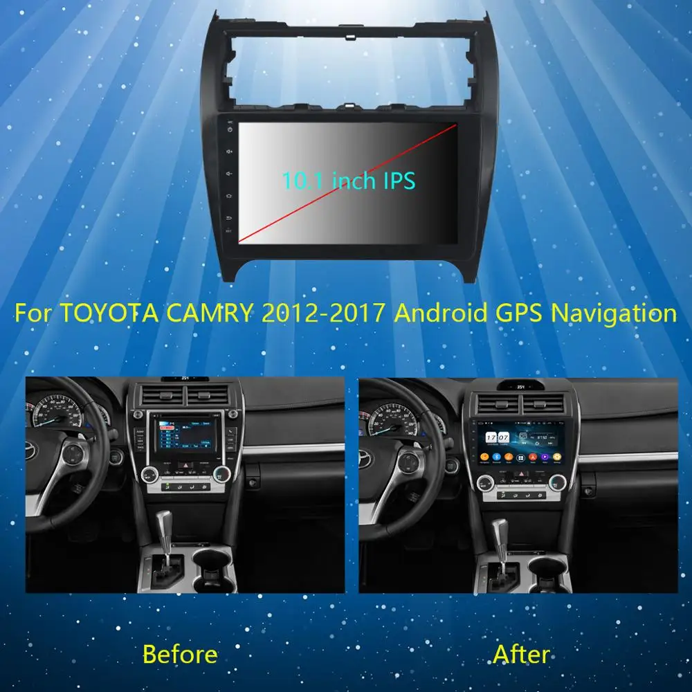 10 1 &quotIPS 8Core 4G + 64G Android 9 0 автомобильное радио GPS Мультимедиа для Toyota Carmry 2012 2013 2014 2015