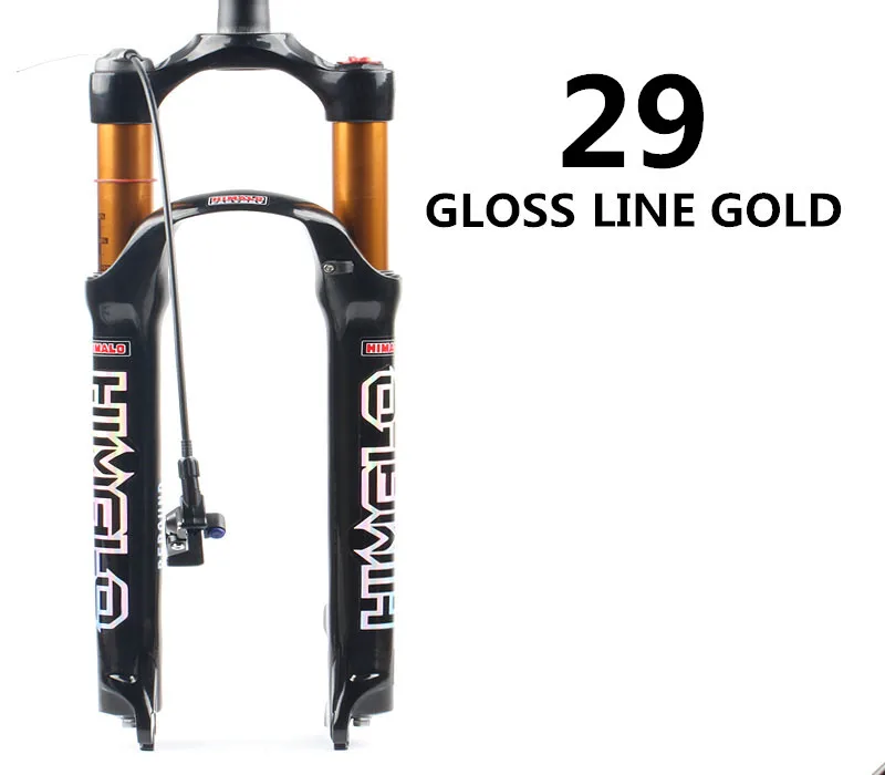 29 gloss line gold Велосипедная воздушная вилка 26 27,5 29 ER MTB горная подвесная вилка воздушная устойчивость амортизирующая линия для более SR - Цвет: 29 gloss line gold