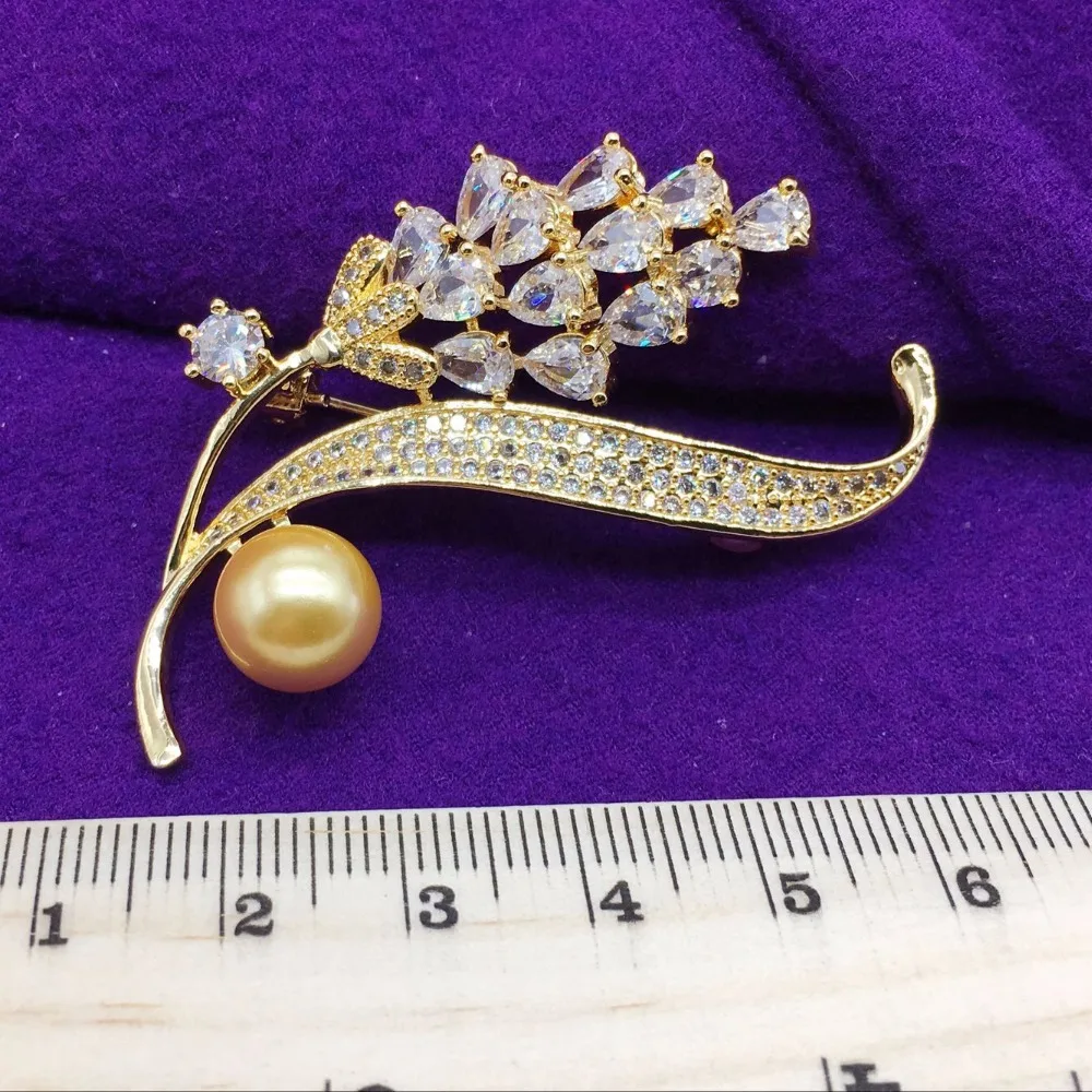 Женская Брошь с жемчугом ALPHONSE брошь цирконом для вечерние НКИ Подарочная на
