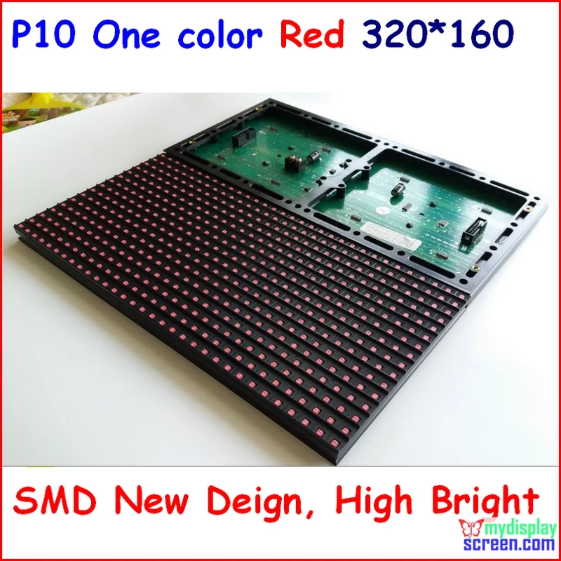 P10 smd полууличный комнатный красный 320*160 32*16 Одноцветный hub12 монохромный