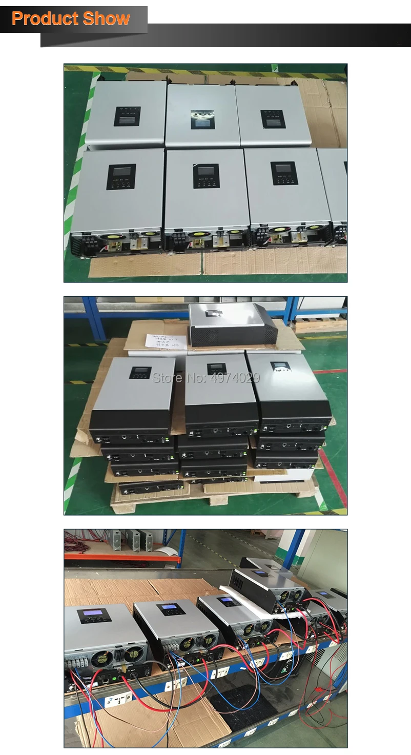 3000VA Чистая синусоида Инвертор Гибридный инвертор 24VDC вход 220VAC выход с 24V50A ШИМ солнечное зарядное устройство контроллер