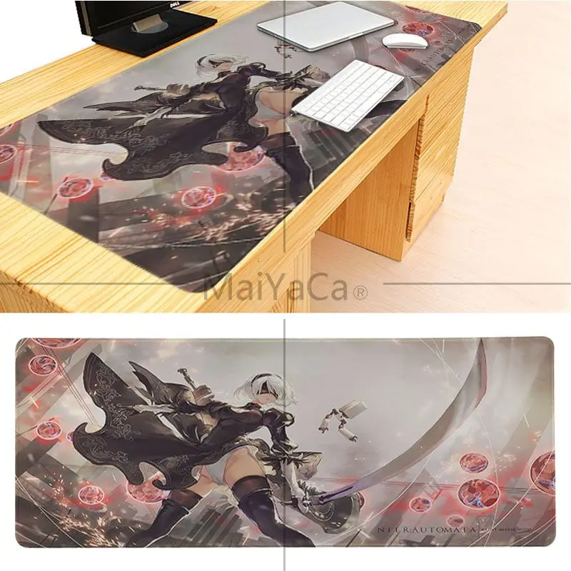 LockEdge 30x80cm MaiYaCa крутой NieR Automata jorha большой коврик для мыши PC компьютерный коврик резиновый коврик для мыши Компьютерная игра планшет коврик для мыши - Color: LockEdge 30x80cm