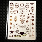 Новая блестящая татуировка на палец наклейка для ногтей Стрекоза бант сердце дизайн GCT148S Серебряная Татуировка звезда Мелодия временная татуировка Дельфин