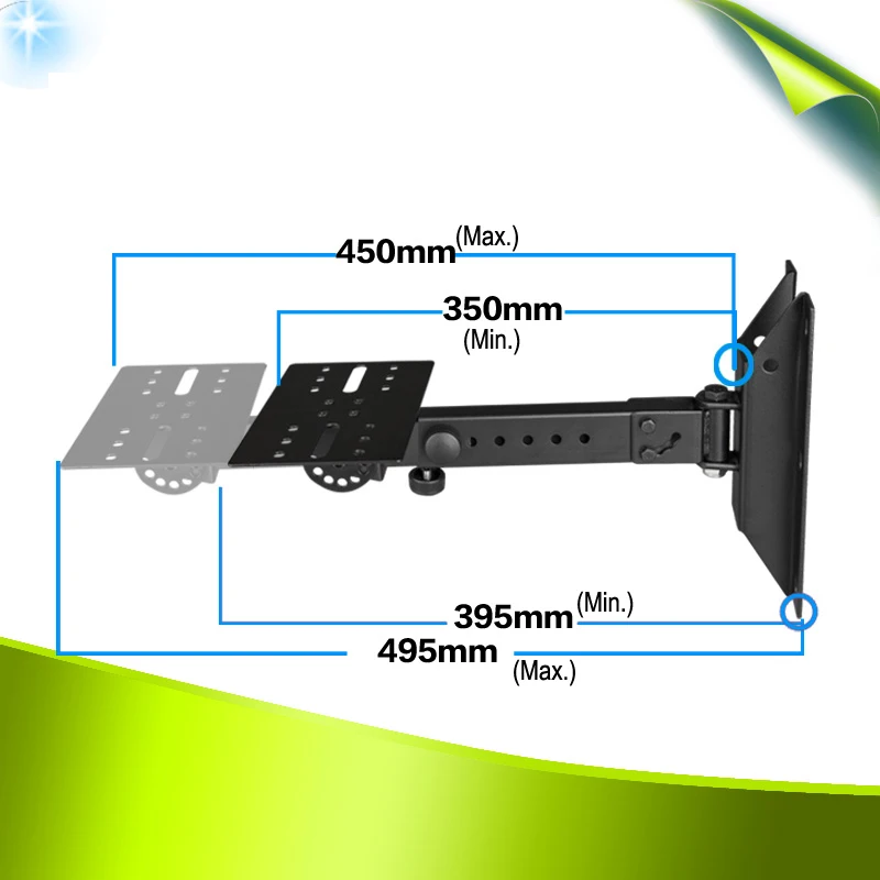 BL-WD328 Профессиональный 2 шт(1 пара) Наклонный вращающийся объемный держатель для динамика настенный держатель с металлической пластиной