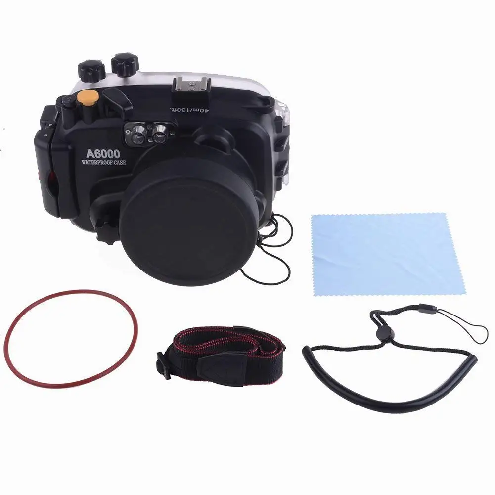 Meikon 40 м 130 футов водонепроницаемый корпус для подводного плавания Sony A6000 16-50 мм