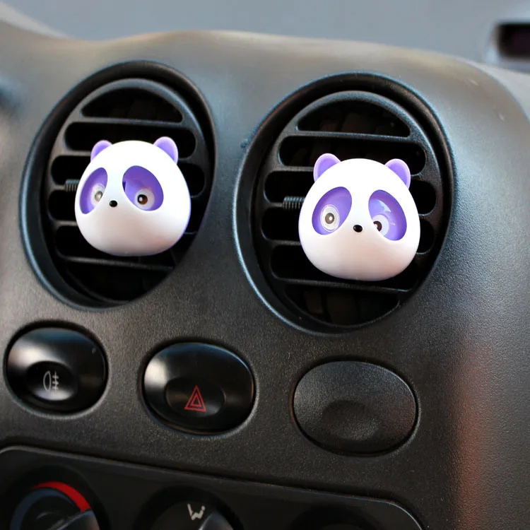 

2pcs car-styling Panda Car Perfumes 100 original 5ml Solid Air Freshener OEM Air Conditioning Vent Flavoring In the Car parfums