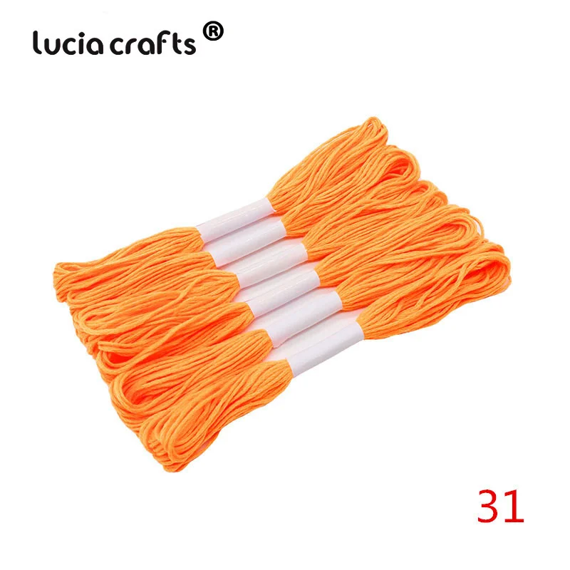 31Fluorescent orange 6 шт 7 метров разные цвета якорь» для вышивания крестиком хлопок вышитые нить 20050028(D6 - Цвет: 31Fluorescent orange