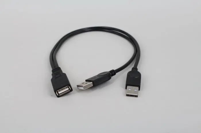 USB 2,0 A папа к USB мама 2 Двойной источник питания USB Женский разветвитель удлинитель концентратор Зарядка для жестких дисков принтеры