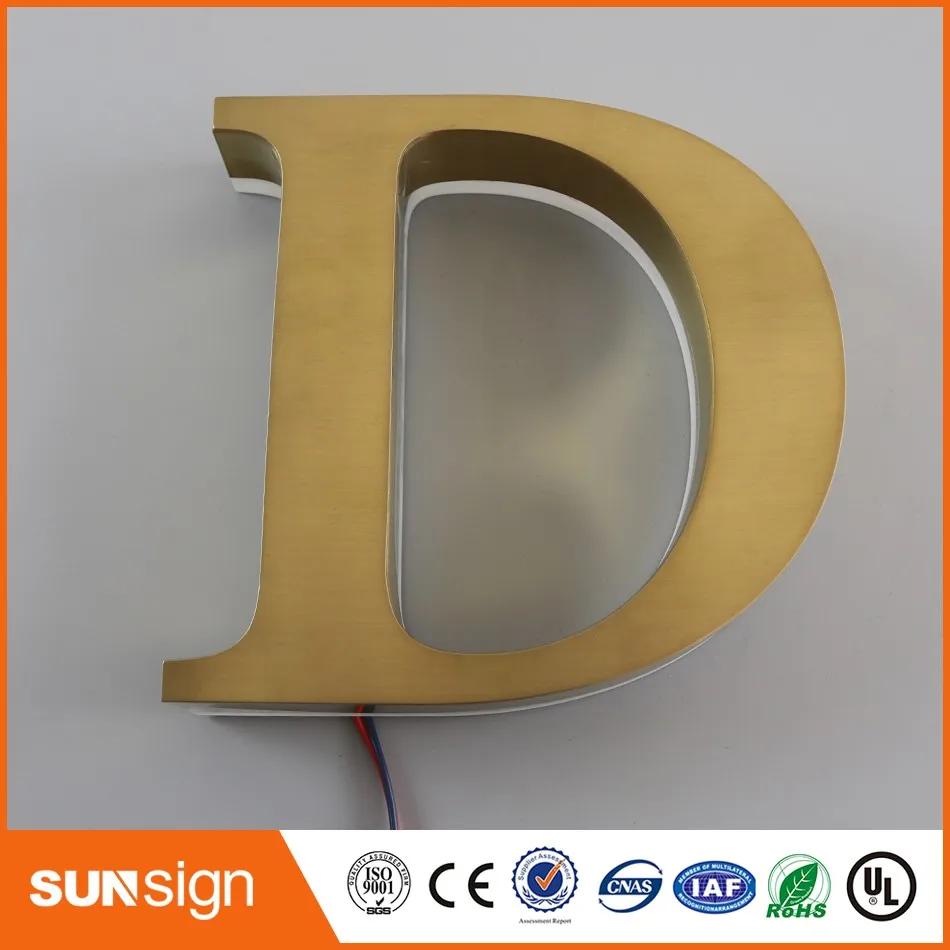 Наружный светодиодный с подсветкой 3D буквы металлической надпись|letter sign|led letters