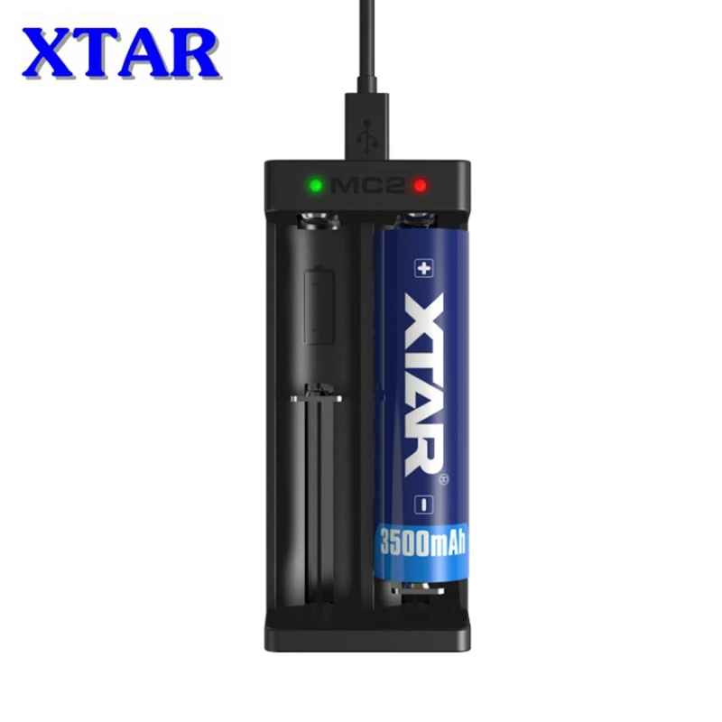 Оригинальный XTAR MC2 USB литий ионная Батарея Зарядное устройство Универсальный 3 7 В