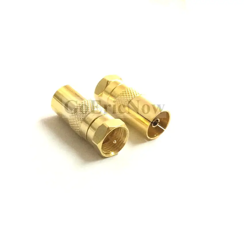 10 pcs RF Coaxial Gold Coax Adapter Connectors TV PAL Male/Female to F Male M/M Plug | Обустройство дома