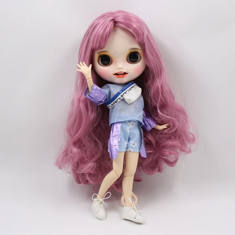 Одежда для 1/6 милая плюшевая куртка Blyth doll с белыми черными брюками короткими