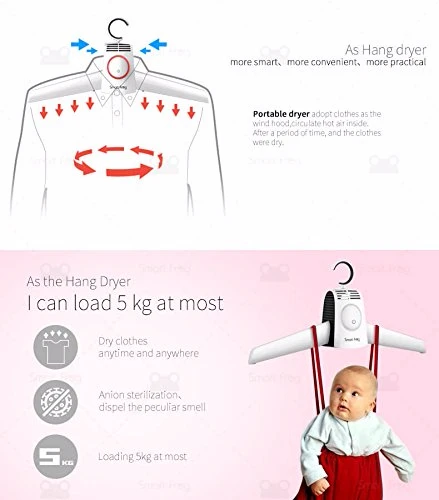 Портативная Складная сухая мини вешалка Smart Frog быстросохнущая с нагревателем