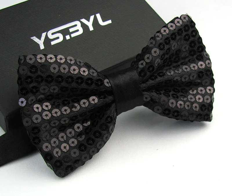 Блестящий мужской галстук-бабочка шикарные женские галстуки для смокингов