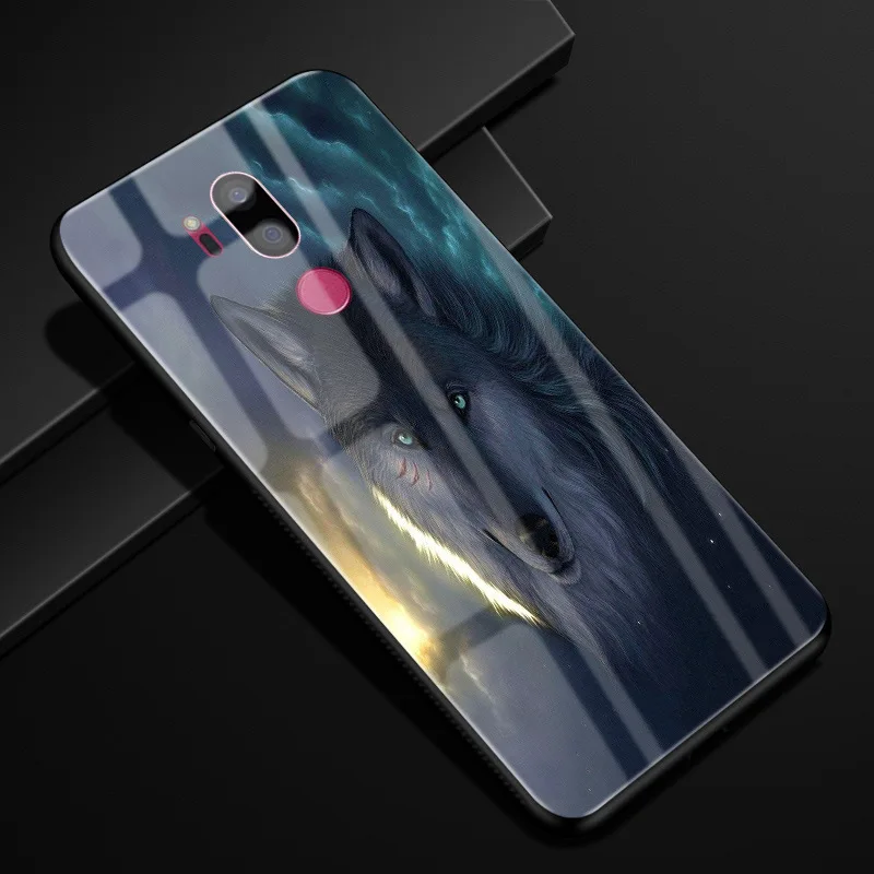 14 Для LG G7 чехол thinq 6,1 ''стеклянный силиконовый бампер+ Жесткий PC стекло задняя крышка для LG G7 thinq G 7 G7thinq чехол для телефона s Coque Fundas - Цвет: 14