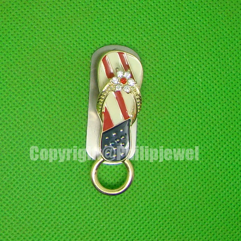 Новые шлепанцы дизайнерские эмалированные кристаллы флаг Amarican прочный