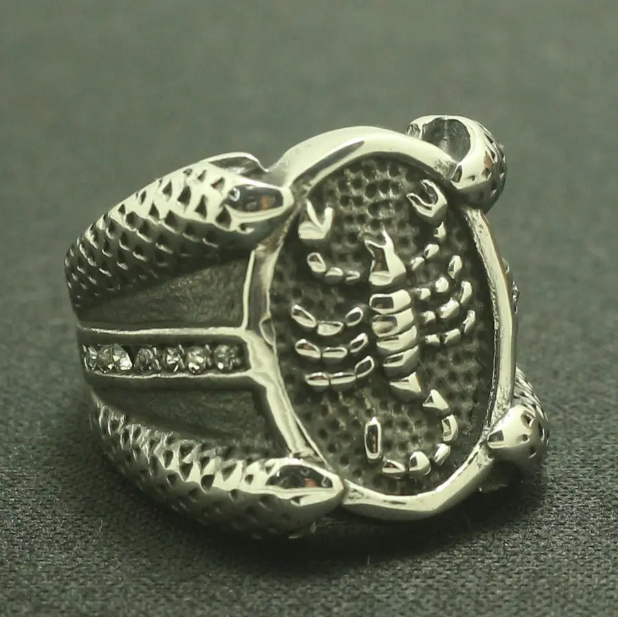 Кольцо для скорпиона из нержавеющей стали 316L унисекс | Украшения и аксессуары