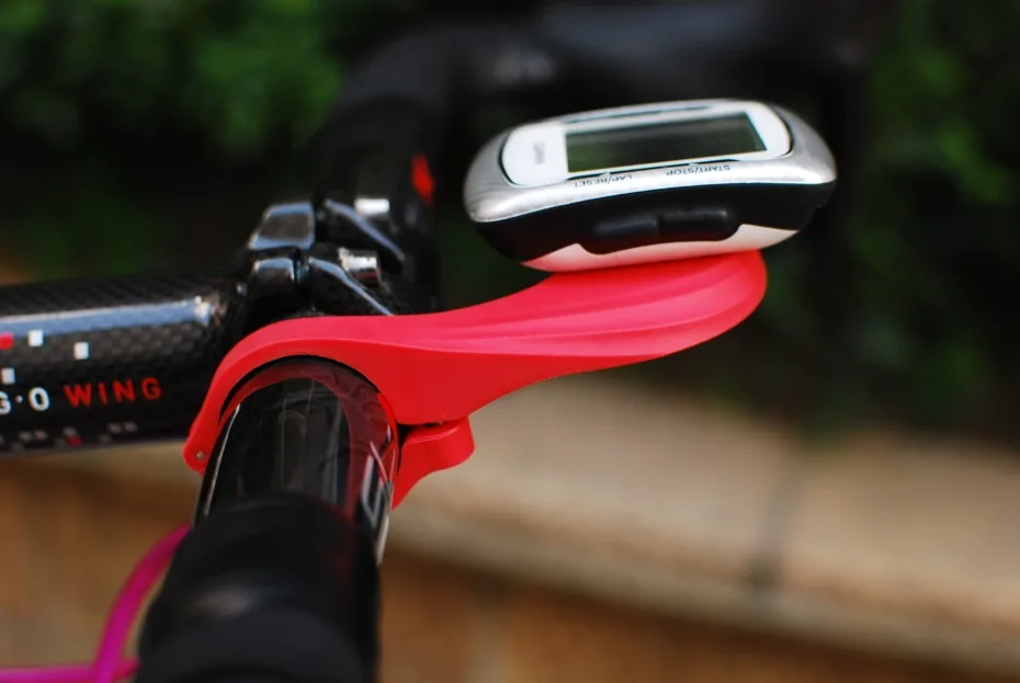Красный Велосипедный дорожный велосипед держатель для Garmin Edge 200 500 510 800 810 1000 компьютерный руль gps преобразования сиденья 25,4 мм/31,8 мм - Цвет: Красный
