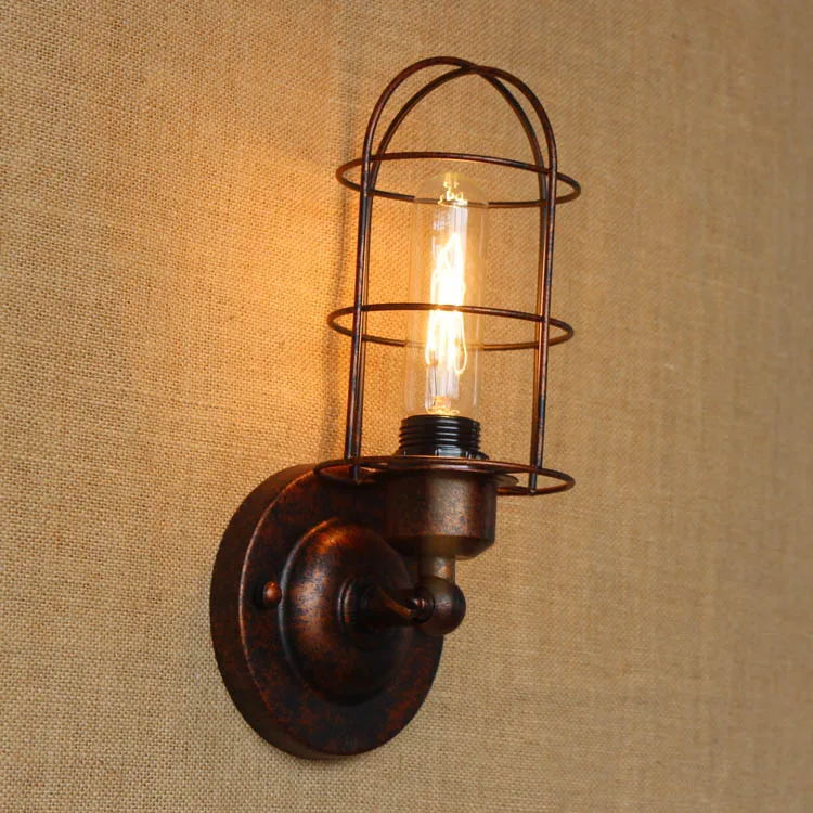 Винтажный настенный светильник в стиле ретро светодиодная лампа лофт индастриал