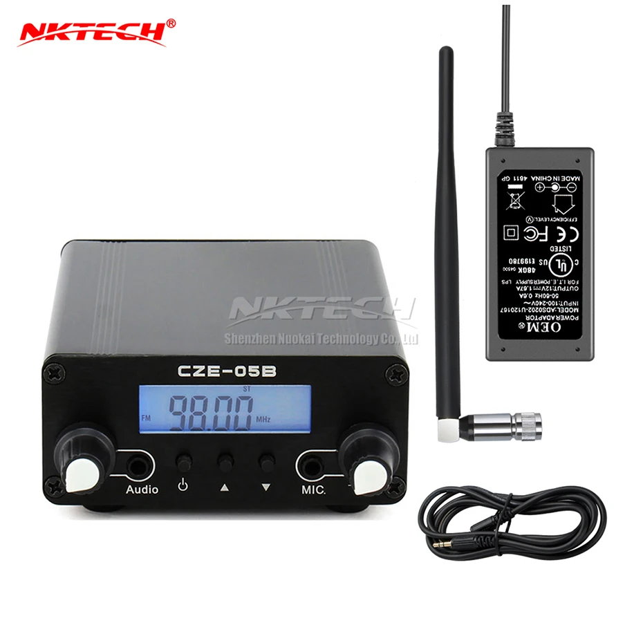 Nktech fm-передатчик фму CZE-05B 100 МВт/500 МВт 0.5 Вт 76-108 мГц дома двойной режим Длинные диапазон стерео fm-передатчик