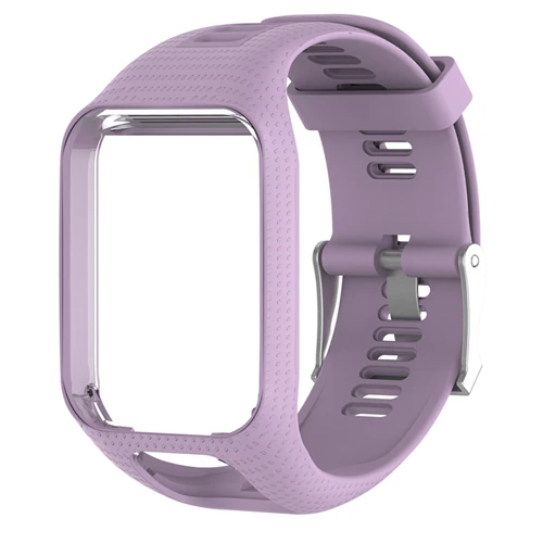 Light Purple Мягкий силиконовый браслет для наручных часов, ремешок для TomTom 2 3 Runner, сменный мужской ремень для наручных часов TomTom Spark Music для женщин и мужчин - Цвет ремешка: Light Purple