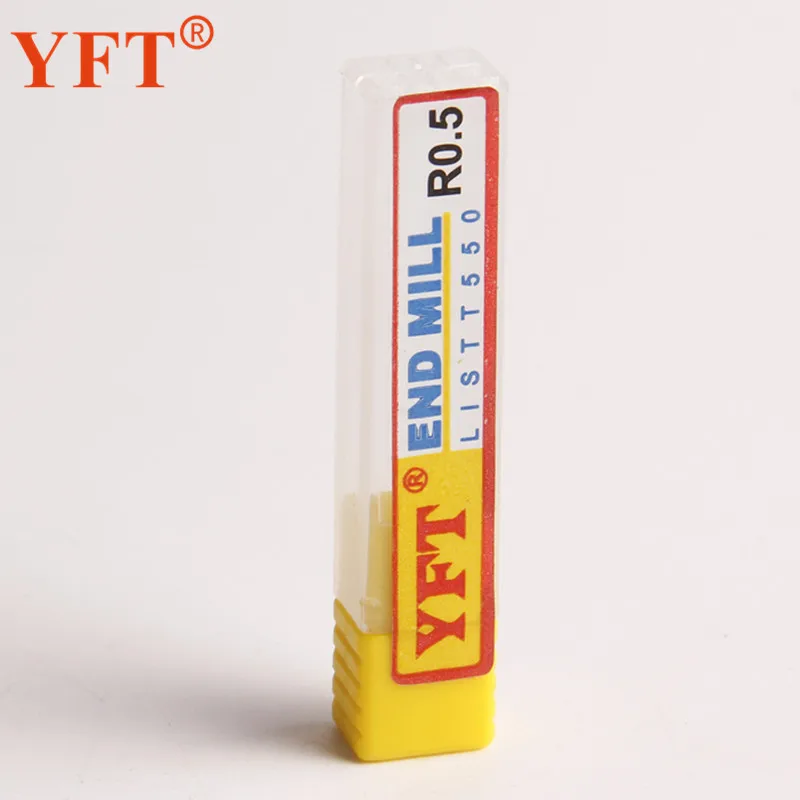 

YFT Radius 0.5mm 2-blade Carbide Ball End Mills HRC 55 Degrees Tungsten Carbide Milling Cutters Router Bit CNC Tools