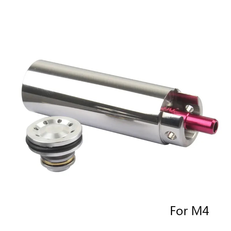 For M4 SHS Tune Up Kit ЧПУ из нержавеющей стали фрезерованный цельный сплошной цилиндр встроенный поршень головки цилиндра головка сопла страйкбол пейнтбол - Цвет: For M4