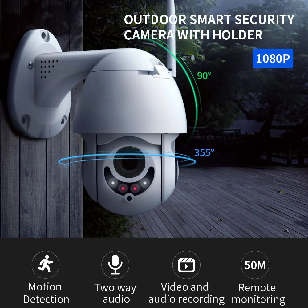Meisort 1080P 50 м IP камера ночного видения CCTV сетевой монитор Запись IP66